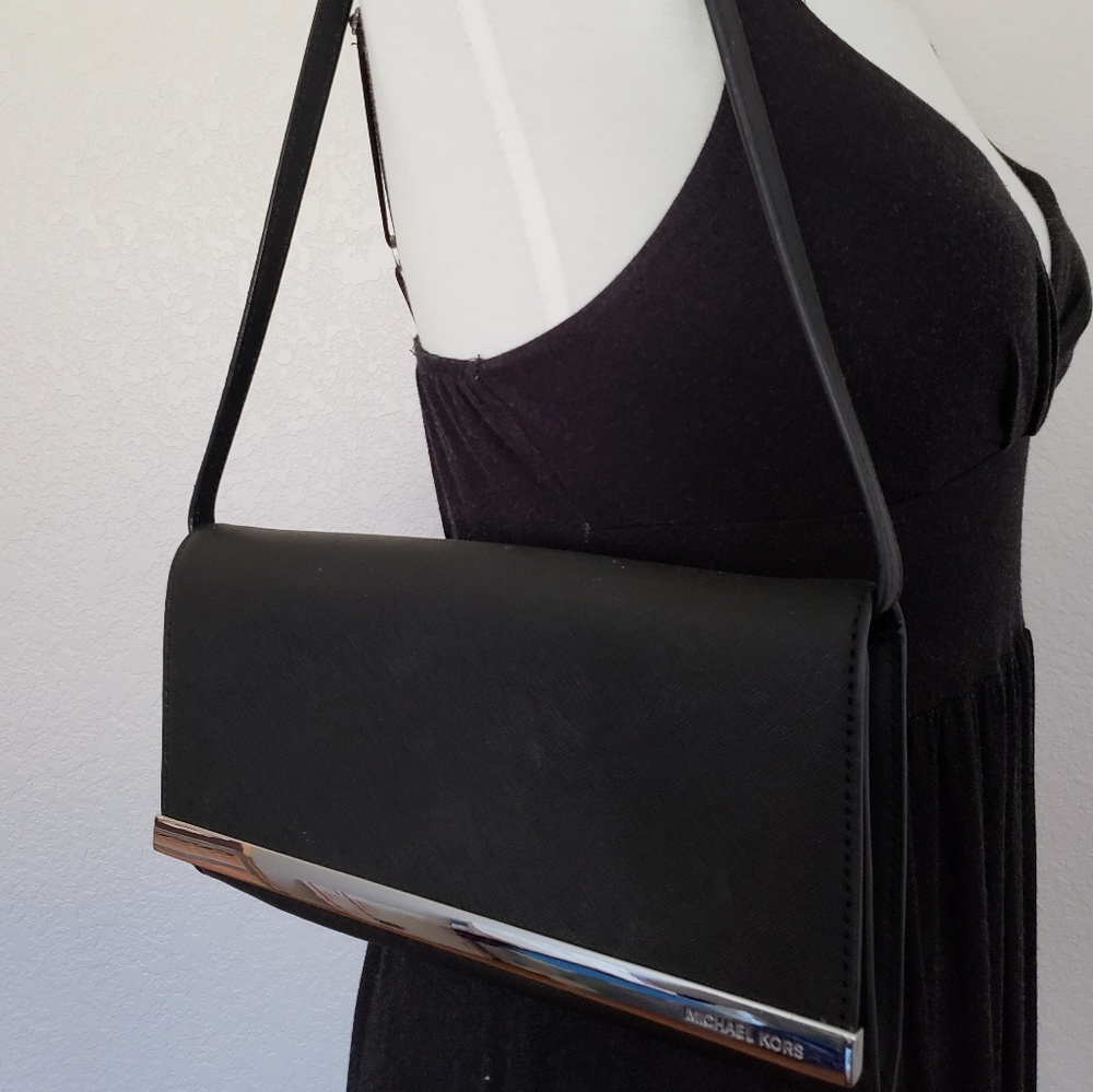 Black/Silver Michael Kors Clutch